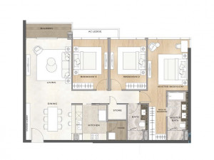 120m2 - 3 PN - 2 WC - Căn hộ ở - THE RIVER - Quận 2